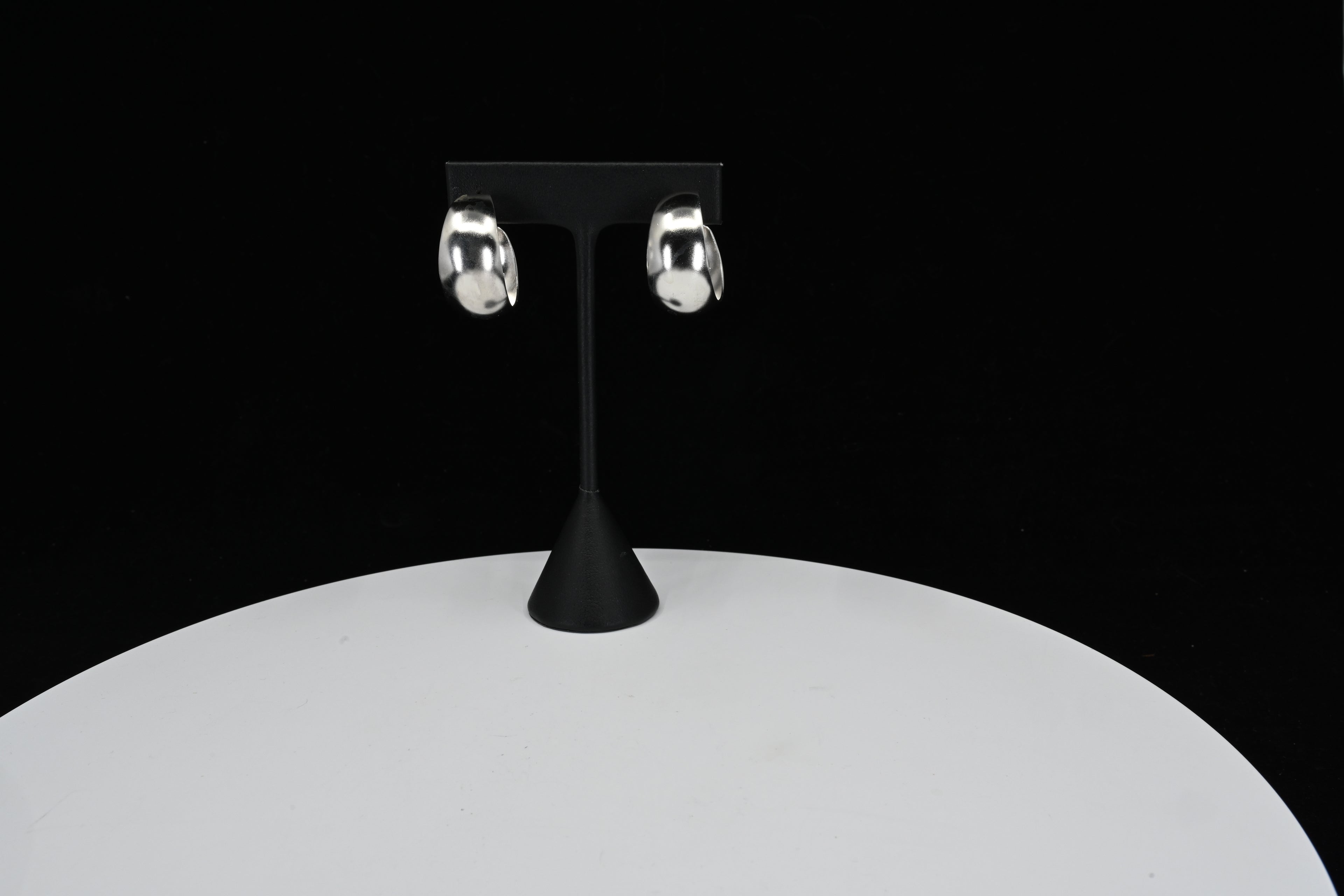 Sterling Silver Circle Stud Earrings