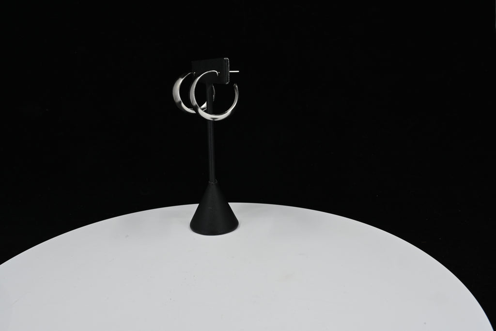Sterling Silver Circle Stud Earrings