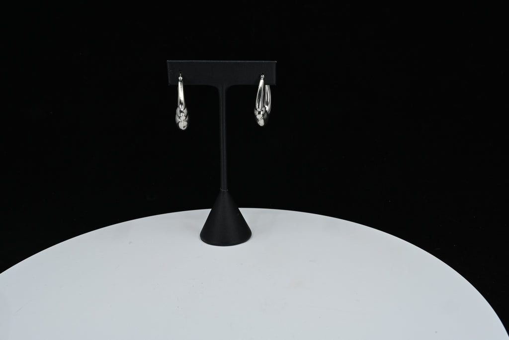 Sterling Silver Knotted Hoop Earrings