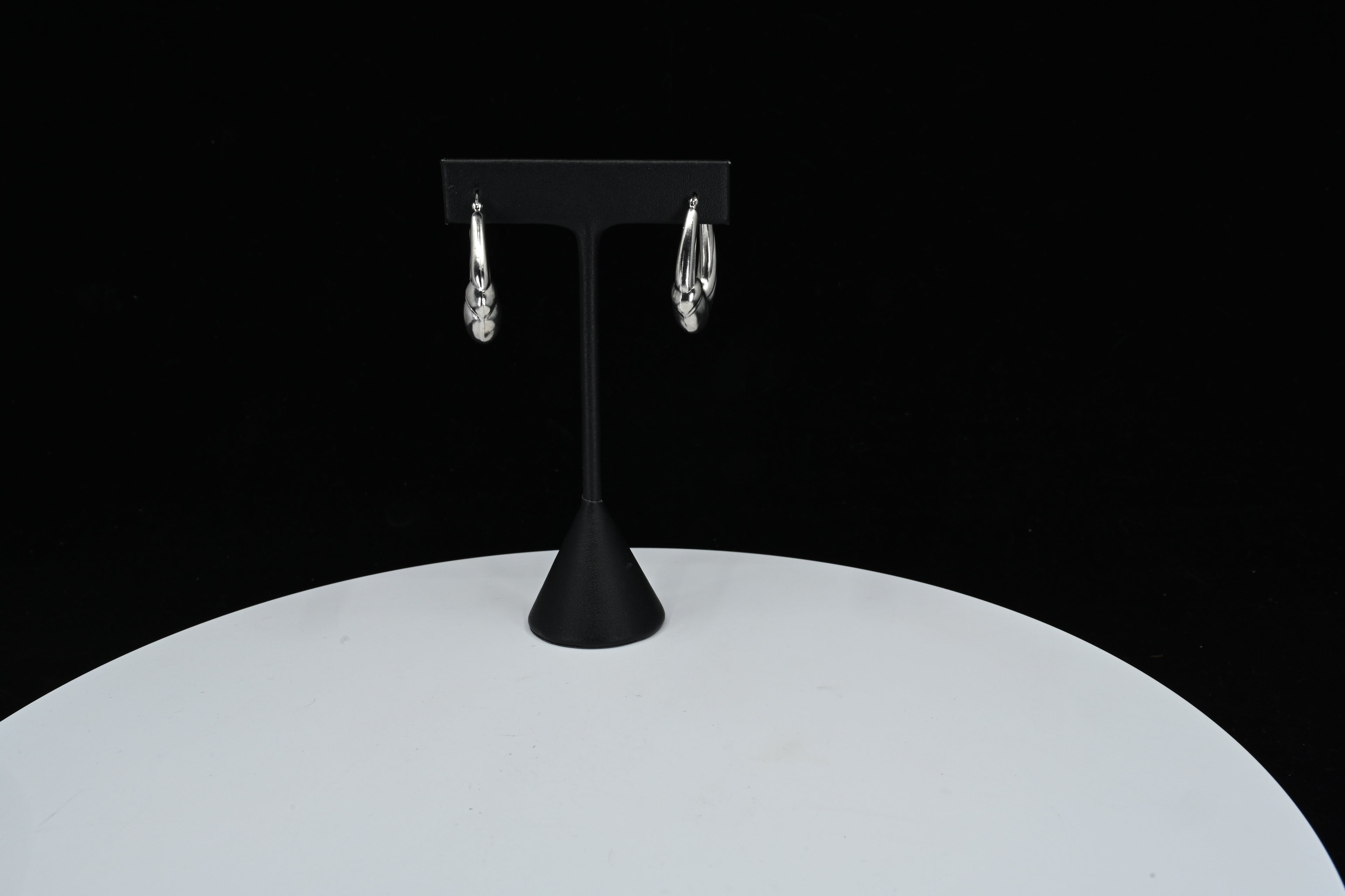 Sterling Silver Knotted Hoop Earrings
