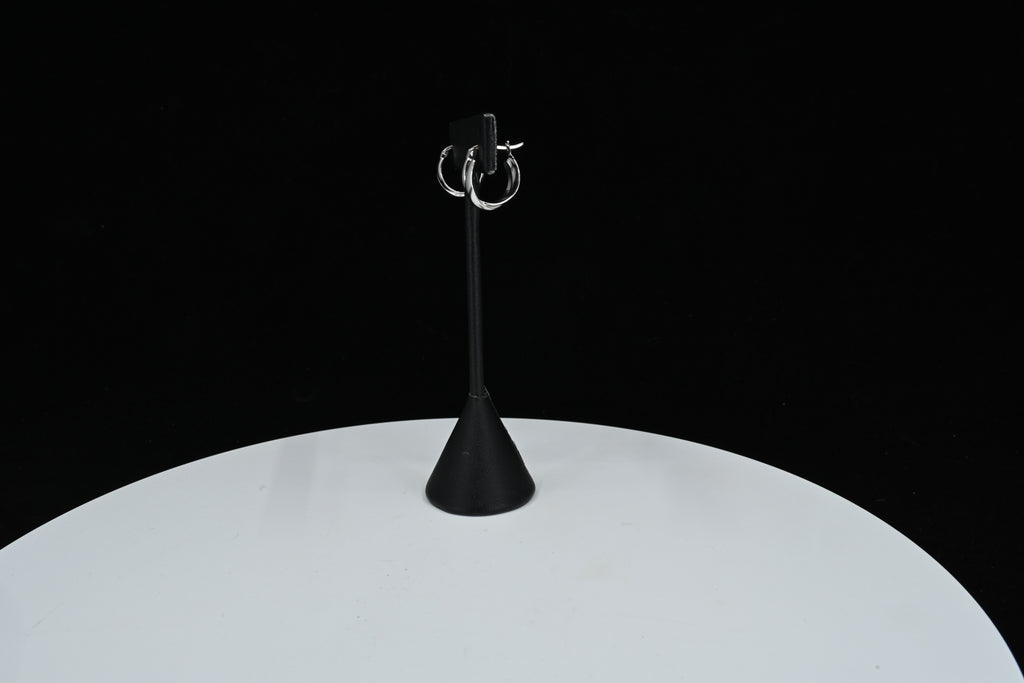 Sterling Silver Cross-Over Hoop Earrings