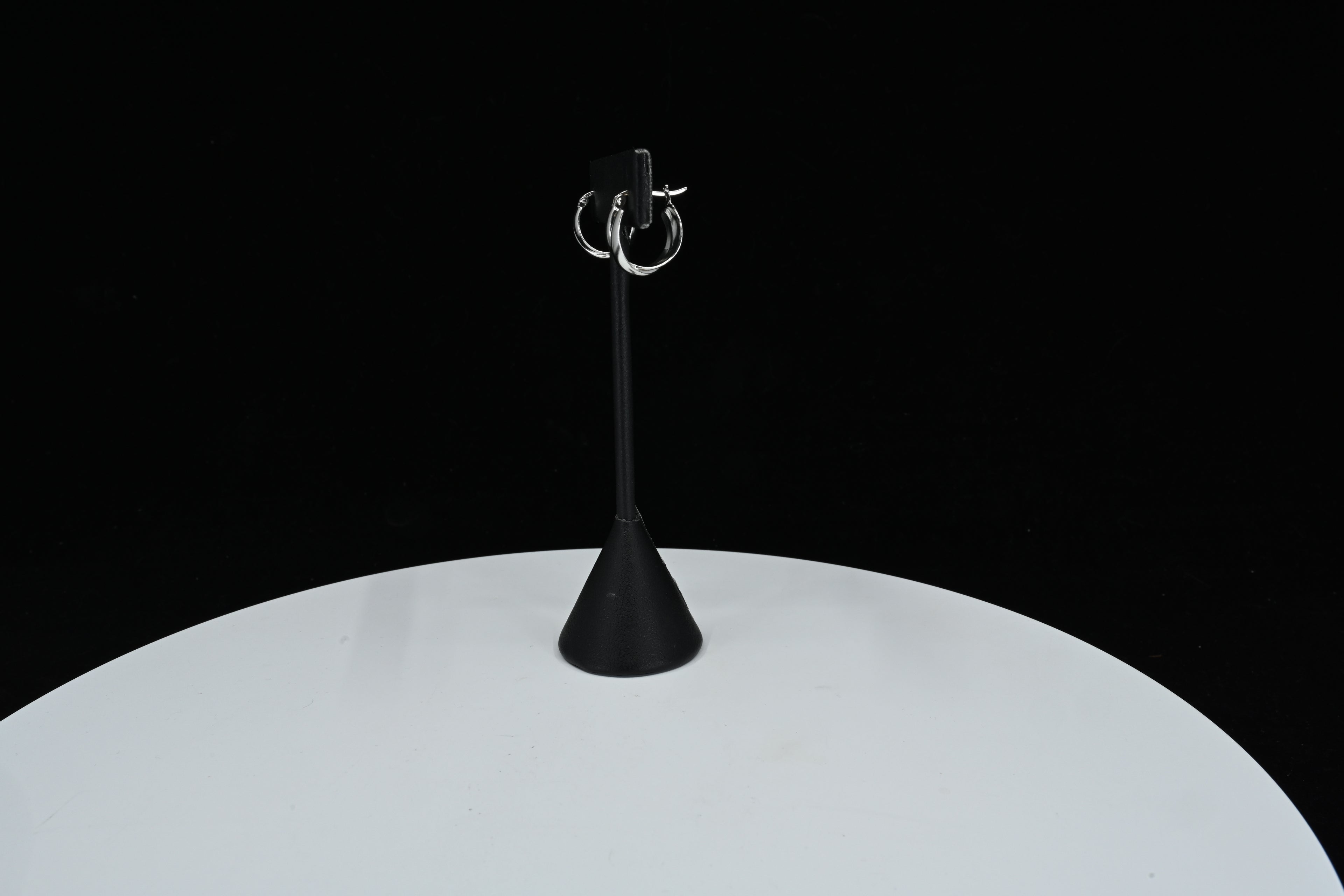 Sterling Silver Cross-Over Hoop Earrings