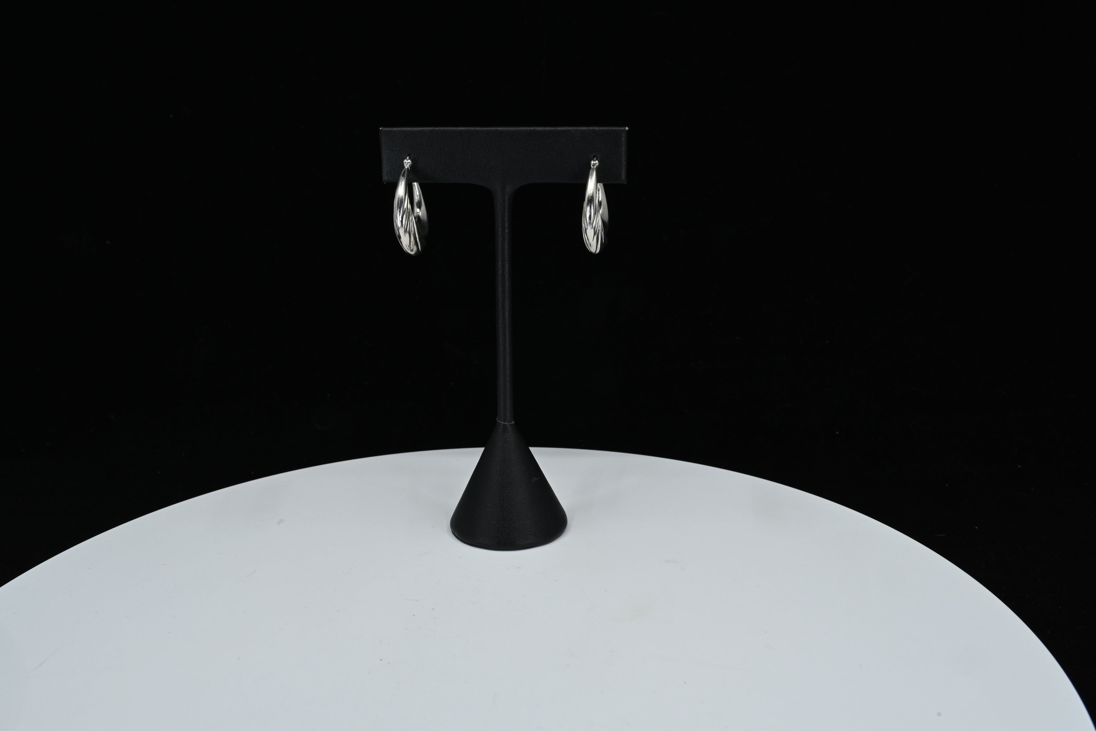 Sterling Silver Wave Hoop Earrings