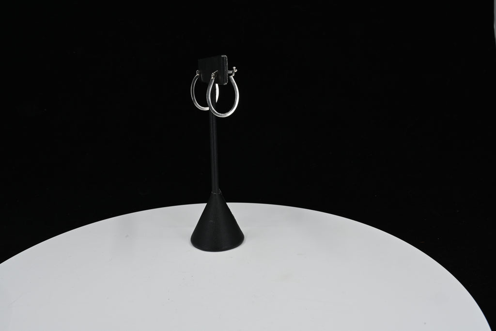 Sterling Silver Horseshoe Shaped Hoop Earrings