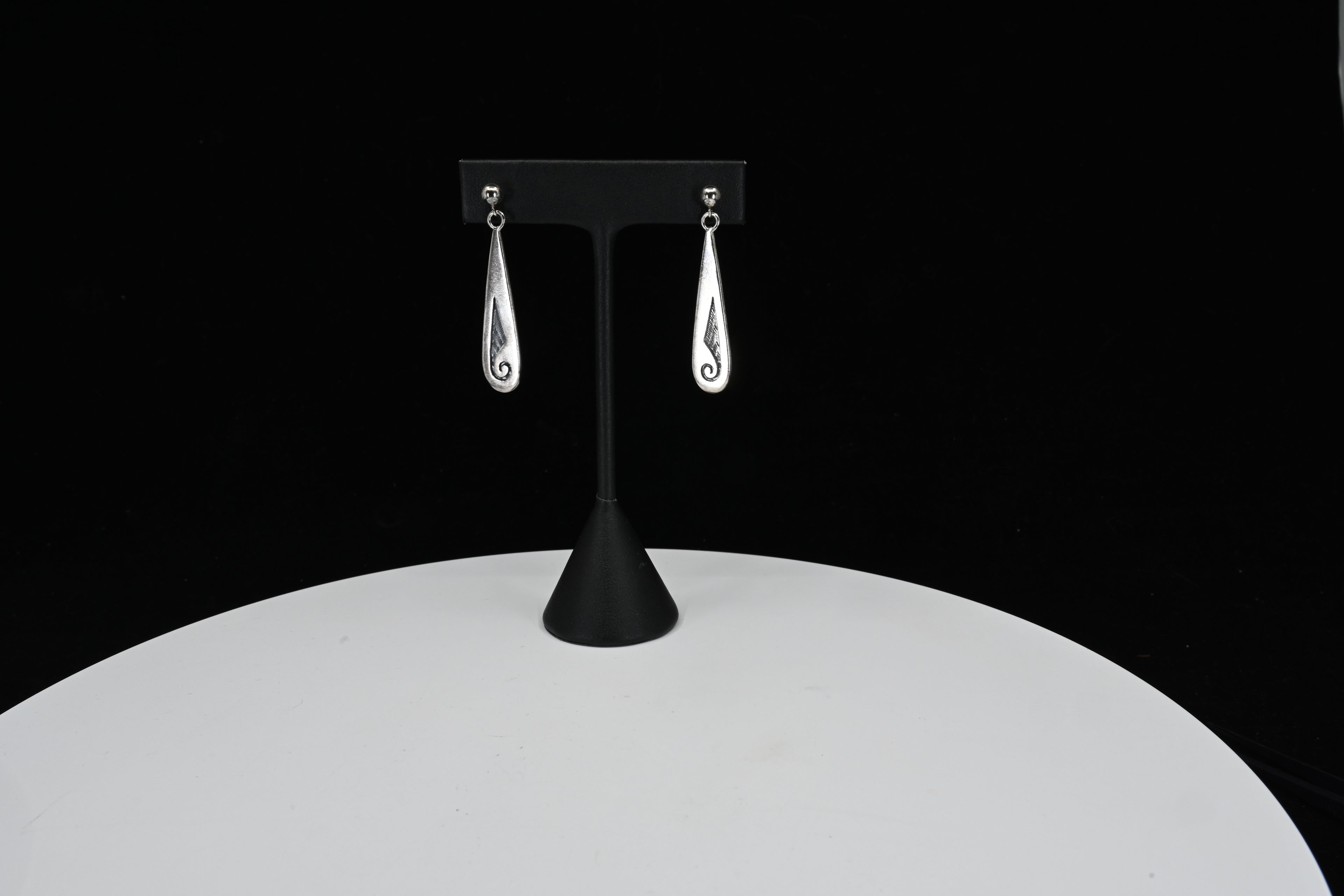 Sterling Silver Teardrop Shape  Dangle Earrings