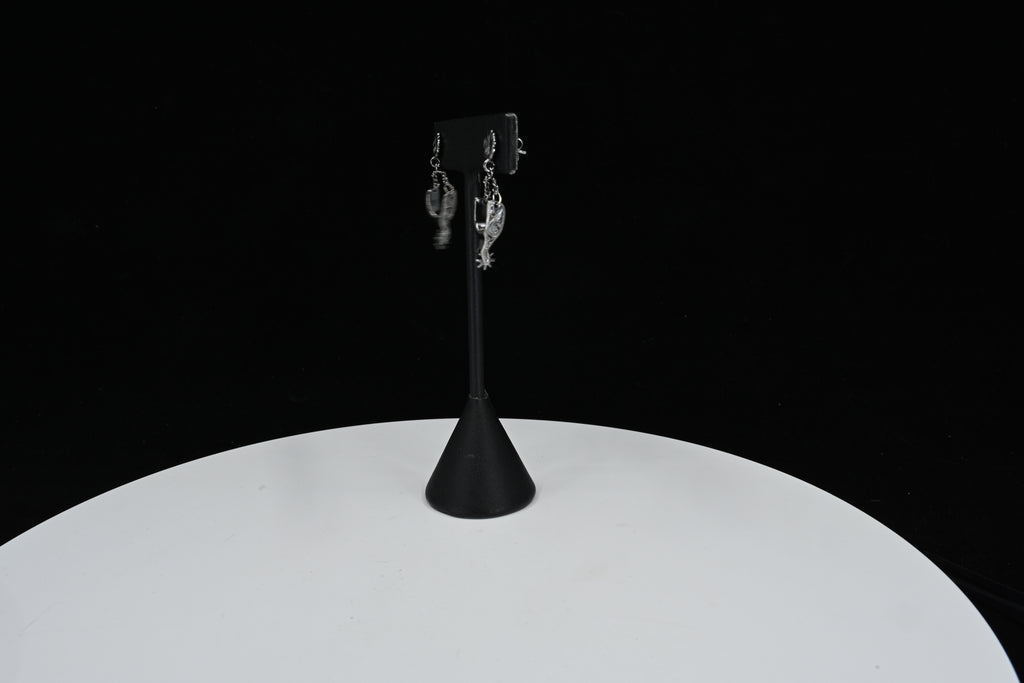 Sterling Silver Spur Dangle Stud Earrings