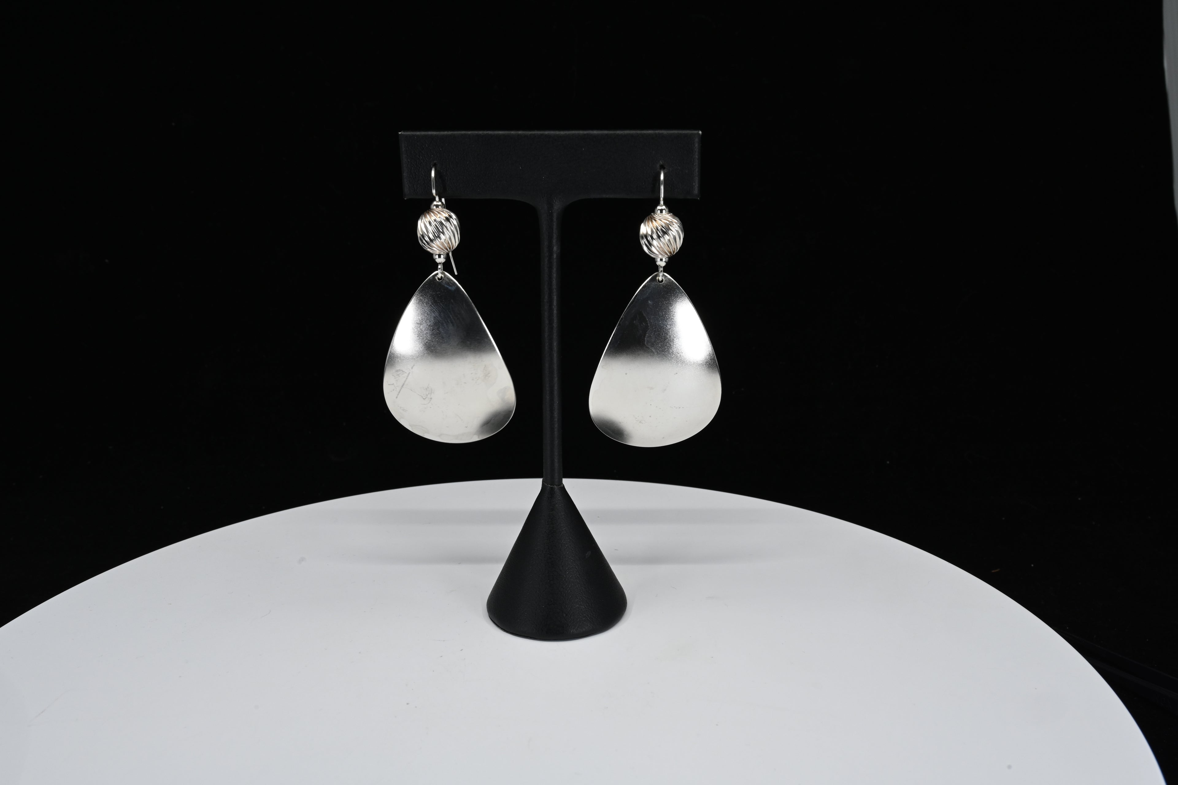 Sterling Silver Teardrop Shape  Dangle Earrings