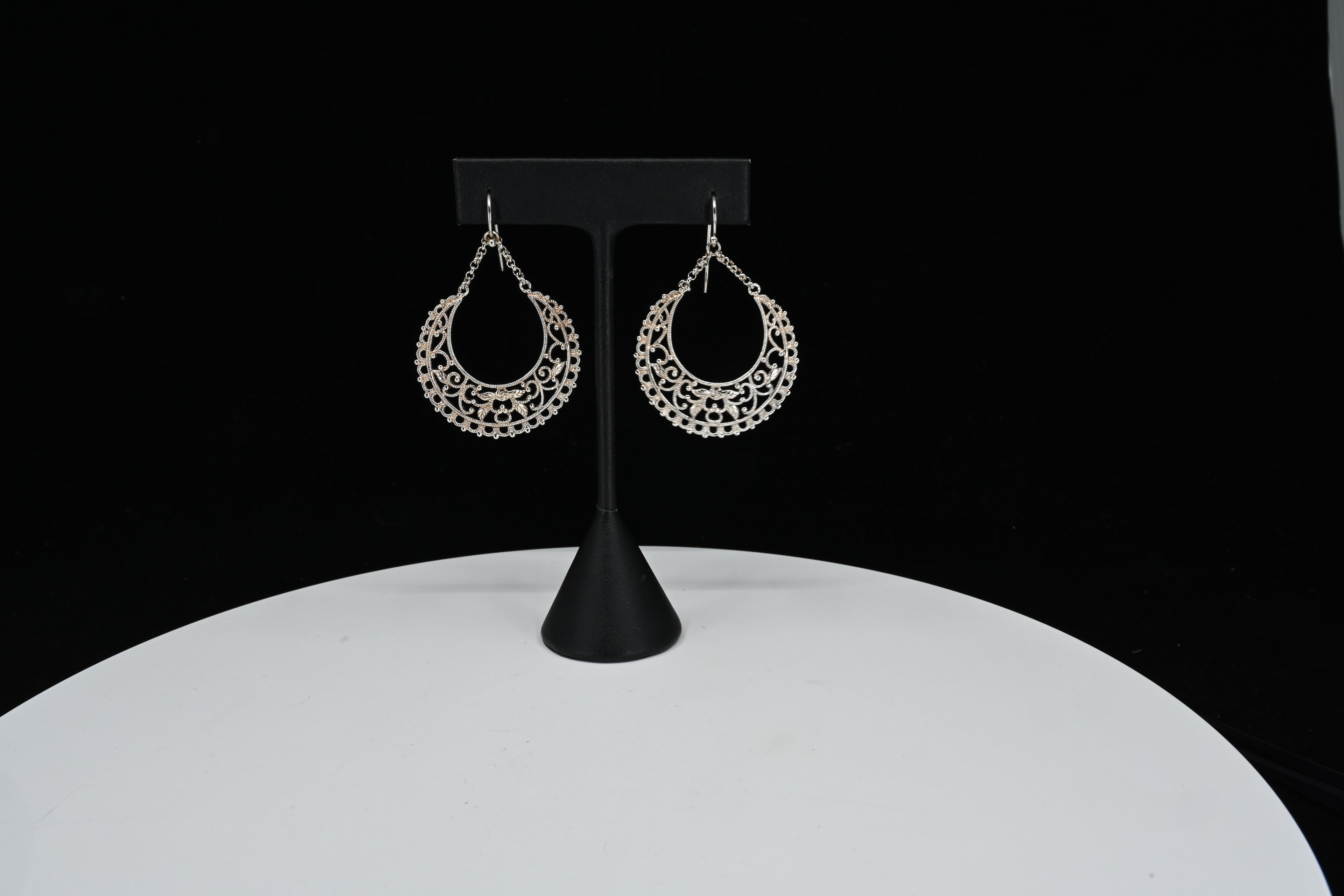 Sterling Silver Filigree Dangle Earrings