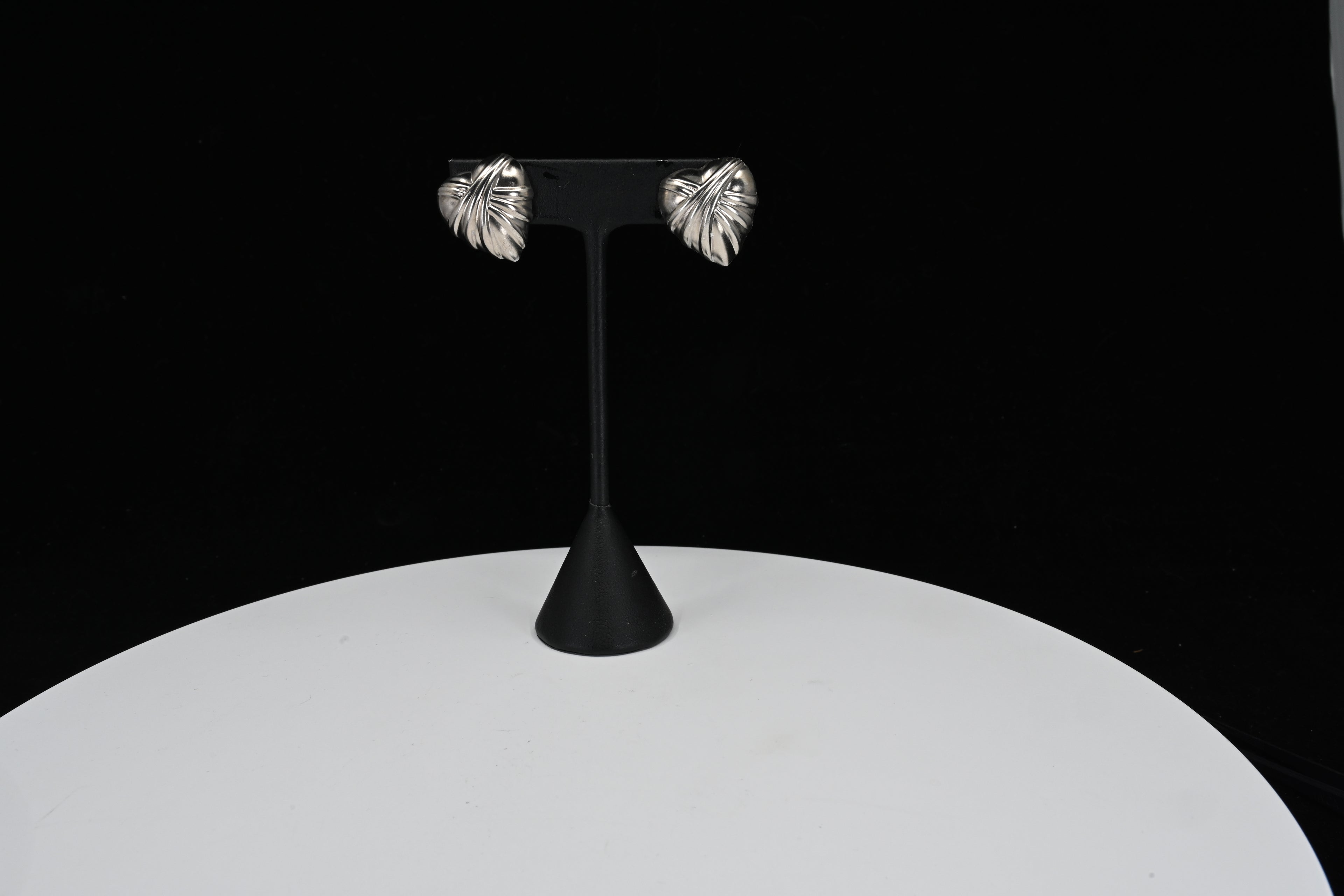 Sterling Silver Heart Stud Earrings