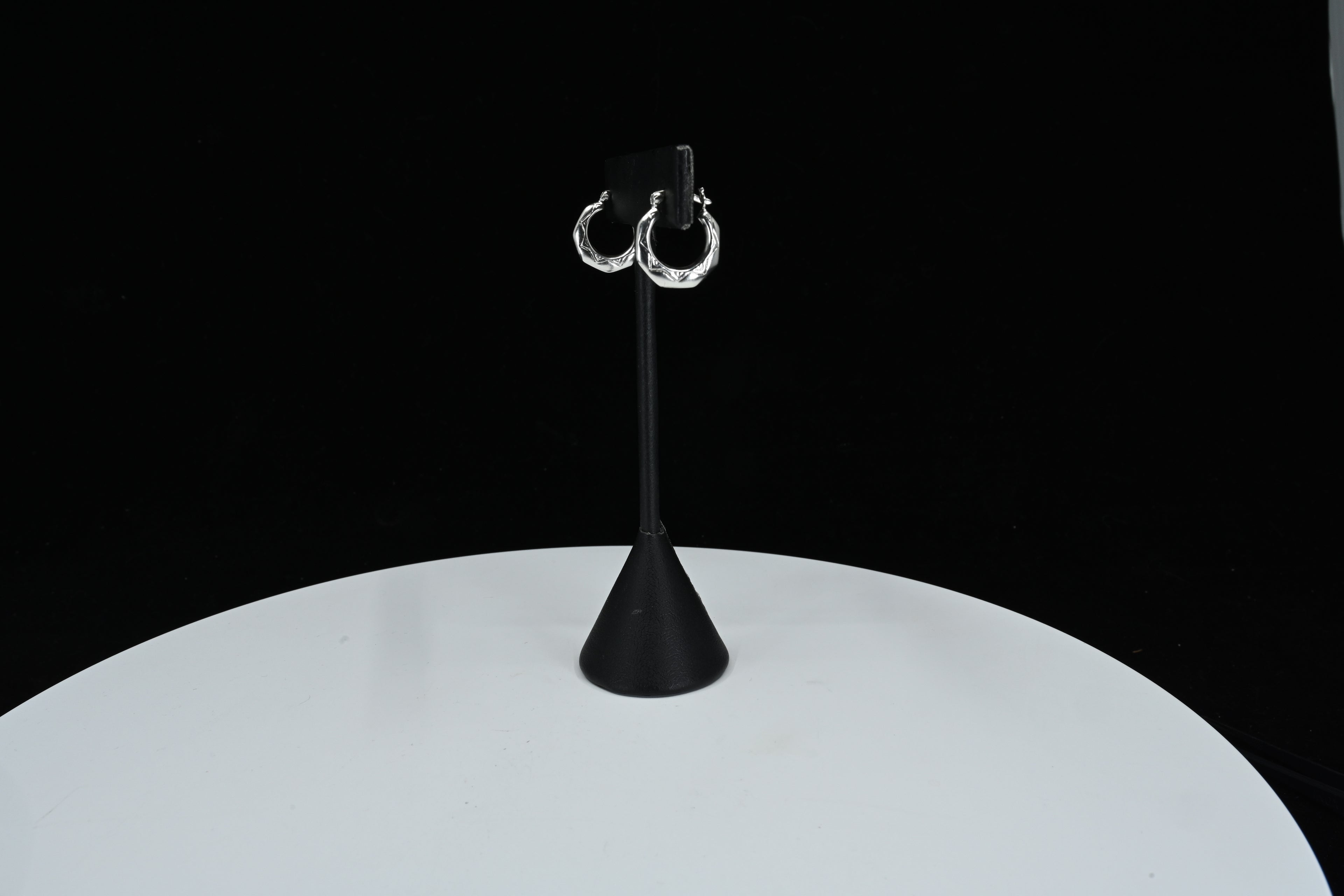 Sterling Silver Geometric Hoop Earrings
